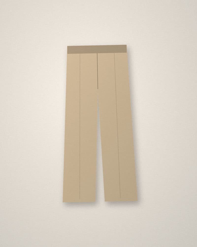 Pleated linen-blend trousers