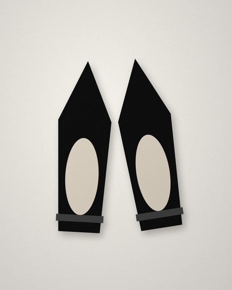 Pointed slingback heels