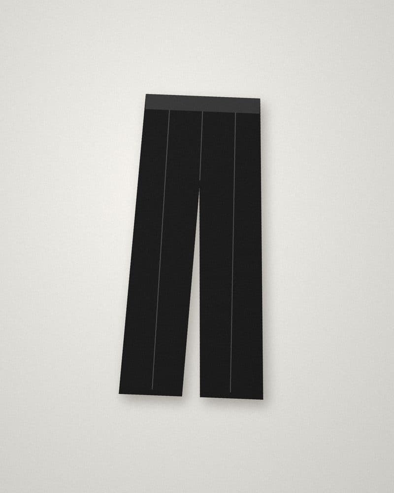 Straight black trousers
