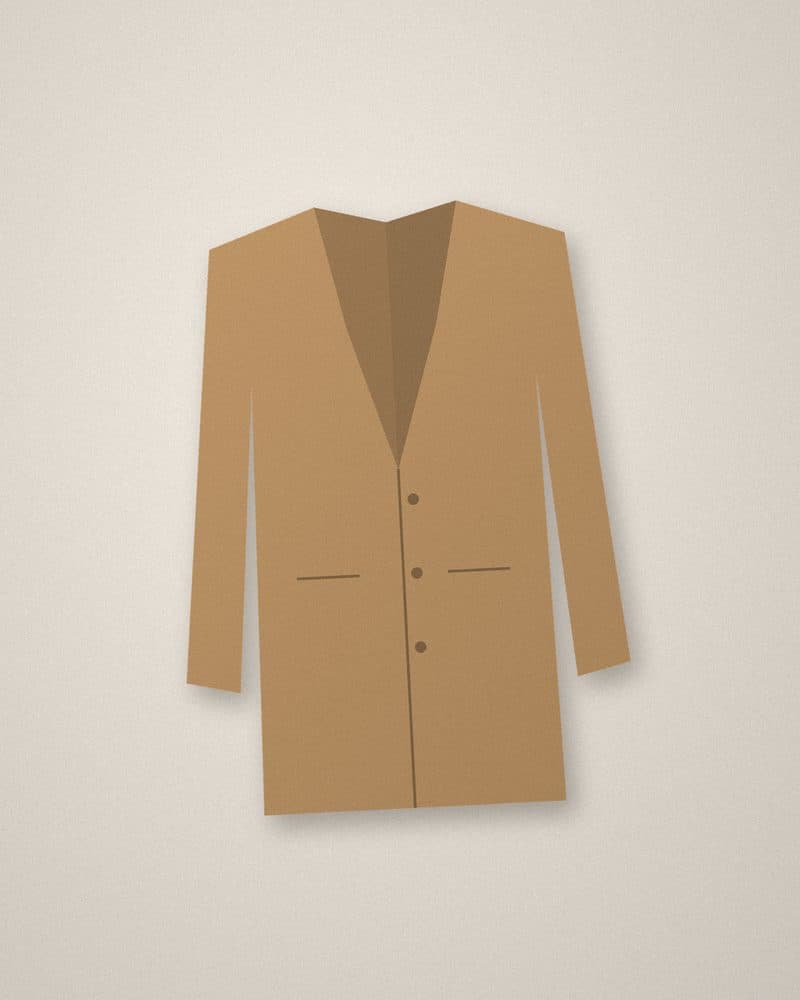 Long wool-blend coat