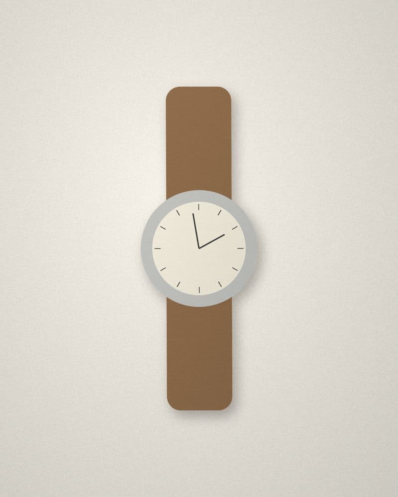 Classic leather-strap watch