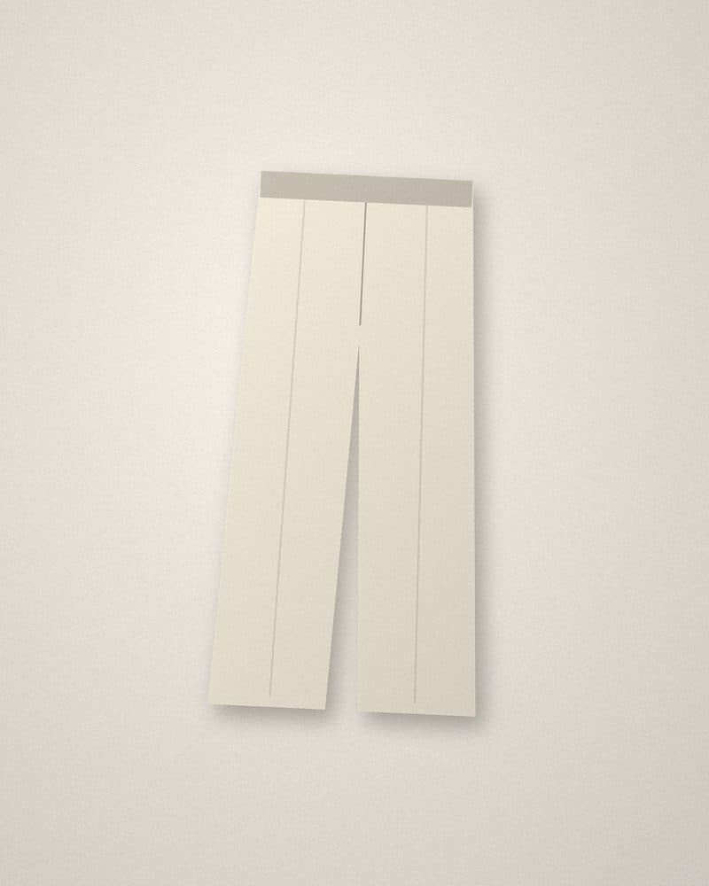 Straight cream jeans