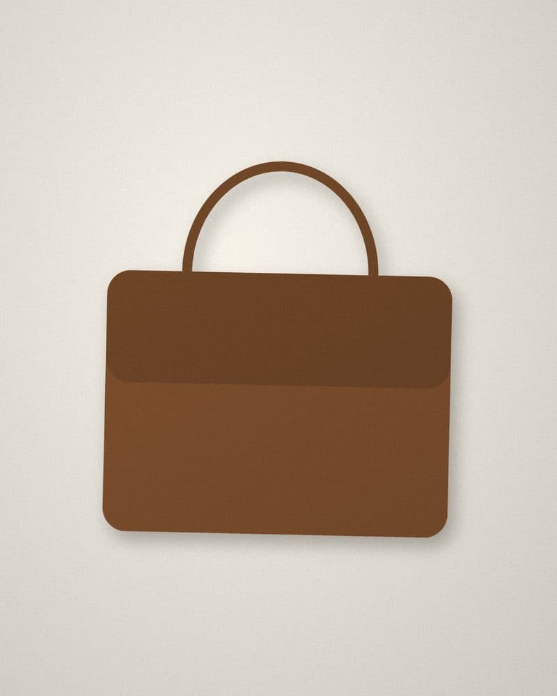 Structured leather bag