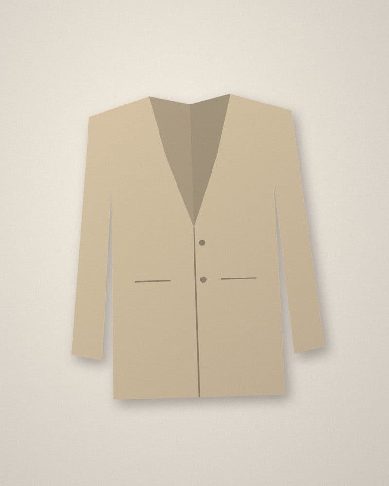 Linen-blend blazer