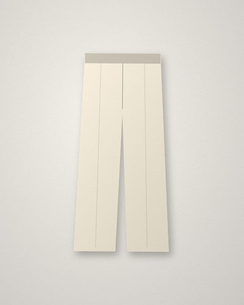 Cream tailored trousers